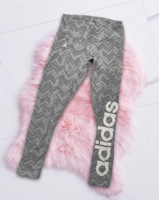Spodnie dresy legginsy Adidas rozmiar S szare