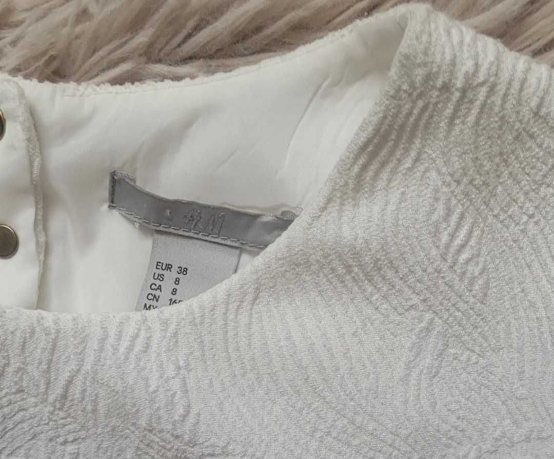 Biała sukienka ołówkowa H&M rozmiar 38