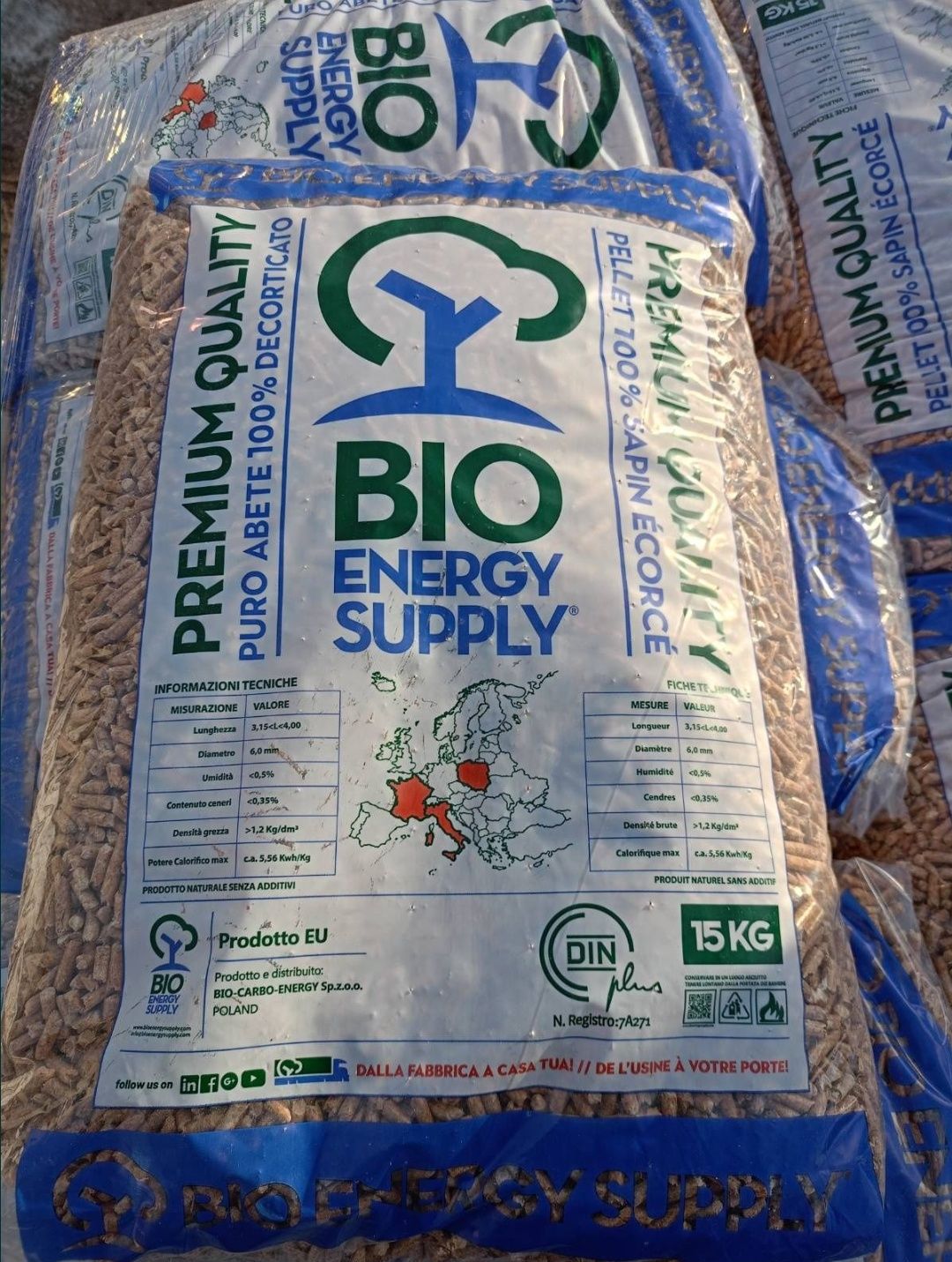 Pellet drzewny niemiecki A1