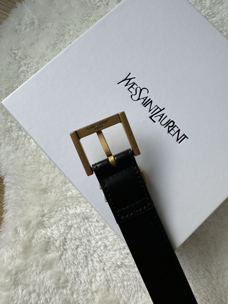 Pasek Saint Laurent, YSL, skora, premium jakosc