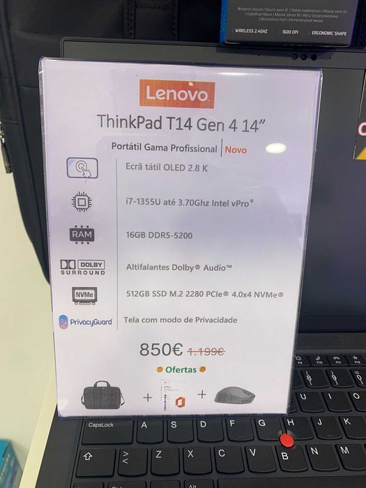 Lenovo Thinkpad T14 Gen 4 Novo | i7-1355U | 16GB/ 512GB NVMe + EXTRAS
