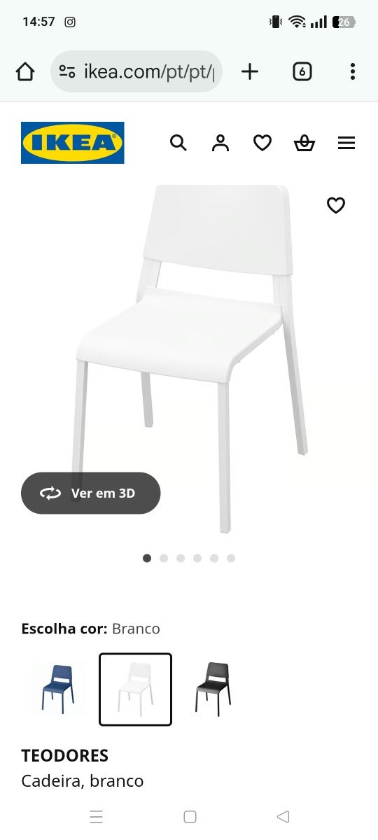Cadeira branca IKEA cozinha