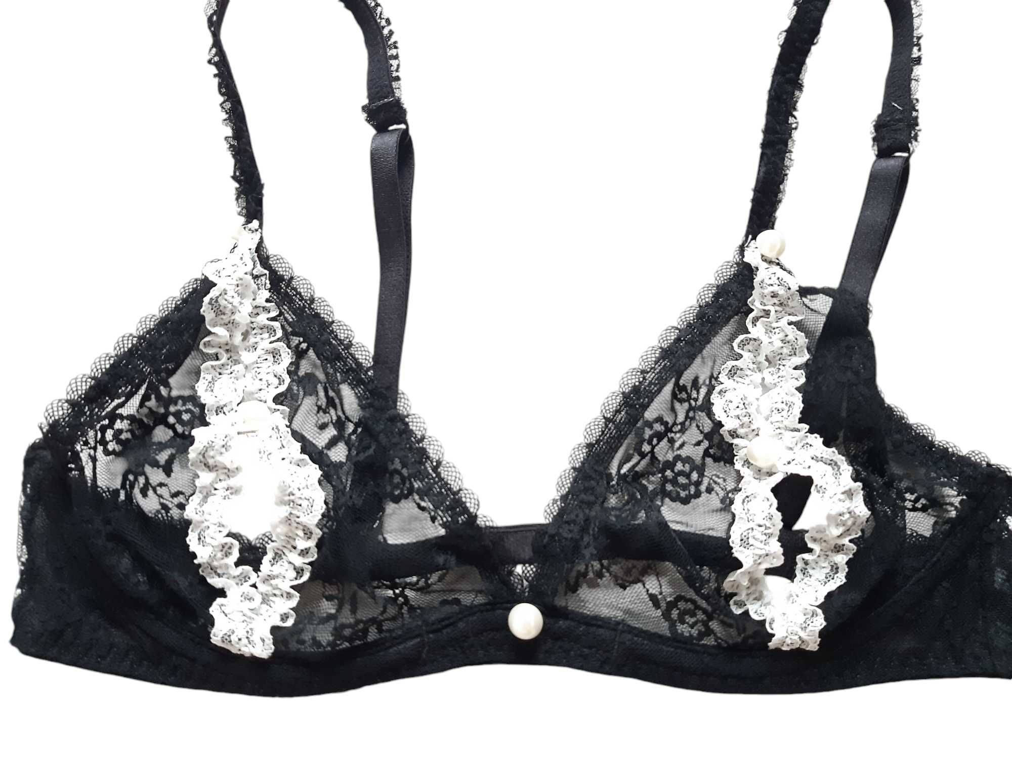 Koronkowy stanik biustonosz Ann Summers 38,M bielizna erotyczna