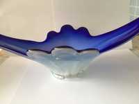 Murano Sommerso azul e branco centerpiece, cerca 1950-Itália