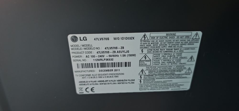 Tv 47 cali LG Smart Tv
