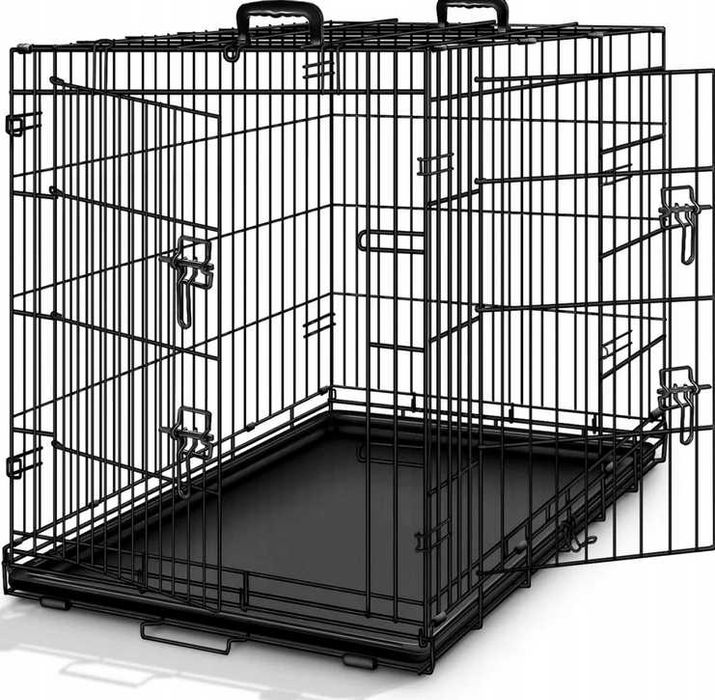 TRESKO klatka dla psa 107x71x77cm metalowa TRANSPORTOWA