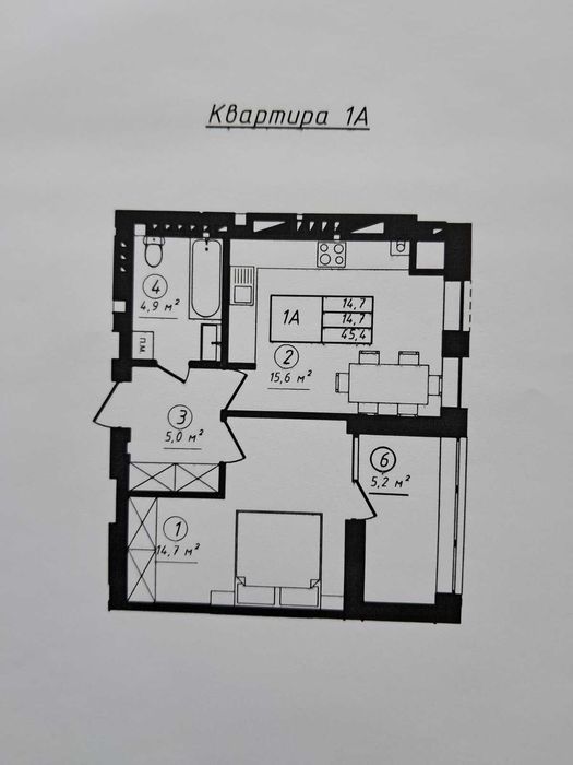 Продам однокімнатну квартиру 45 кв.м. в ЖК Сонячний, 3 черга