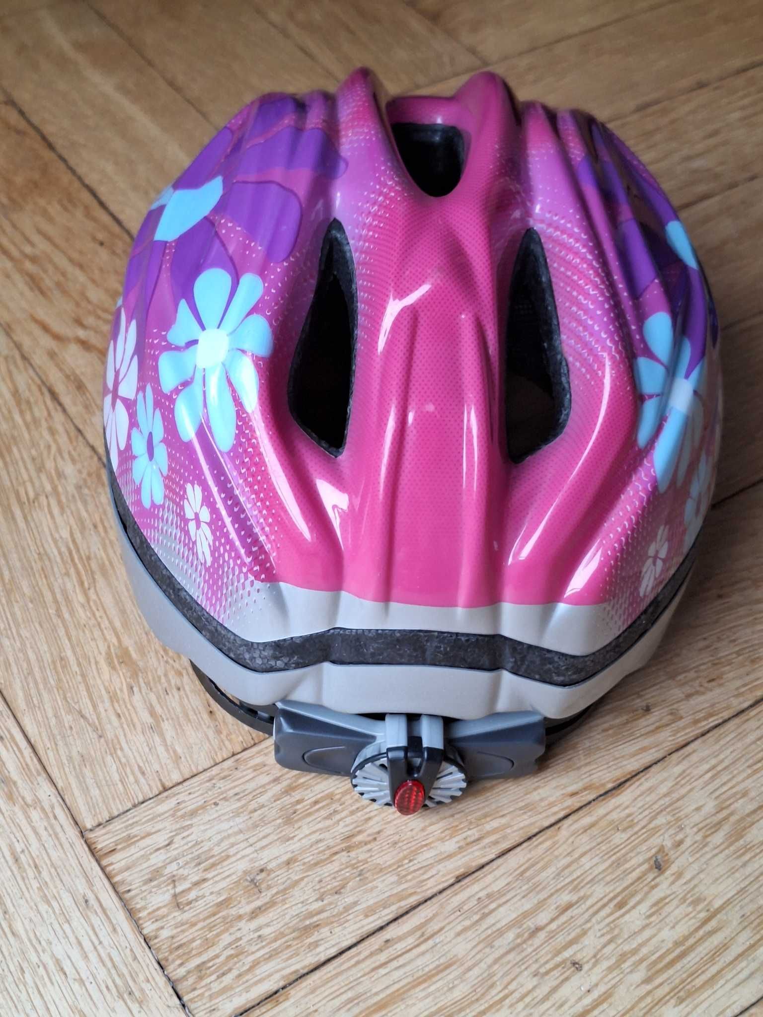 Kask rowerowy dziecięcy PUKY - różowy - obwód 46-54 cm.