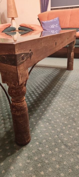 Stół kolonialny masywny ręcznie robiony