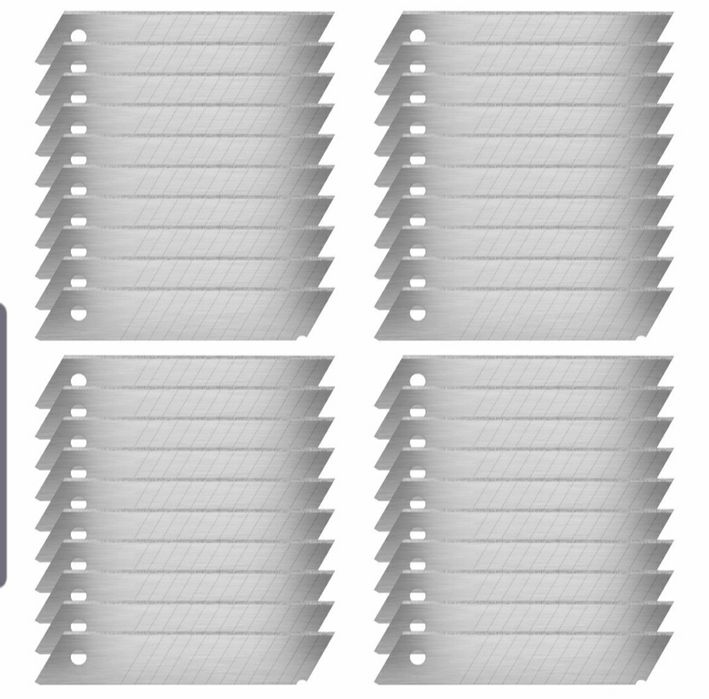 Zestaw ostrzy wymiennych do noża 40sztuk NÓŻ TAPECIAK