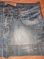 Spódnica spódniczka mini jeansowa M