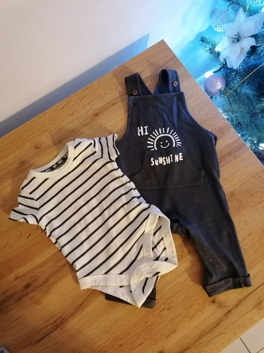 Zestaw body + ogrodniczki