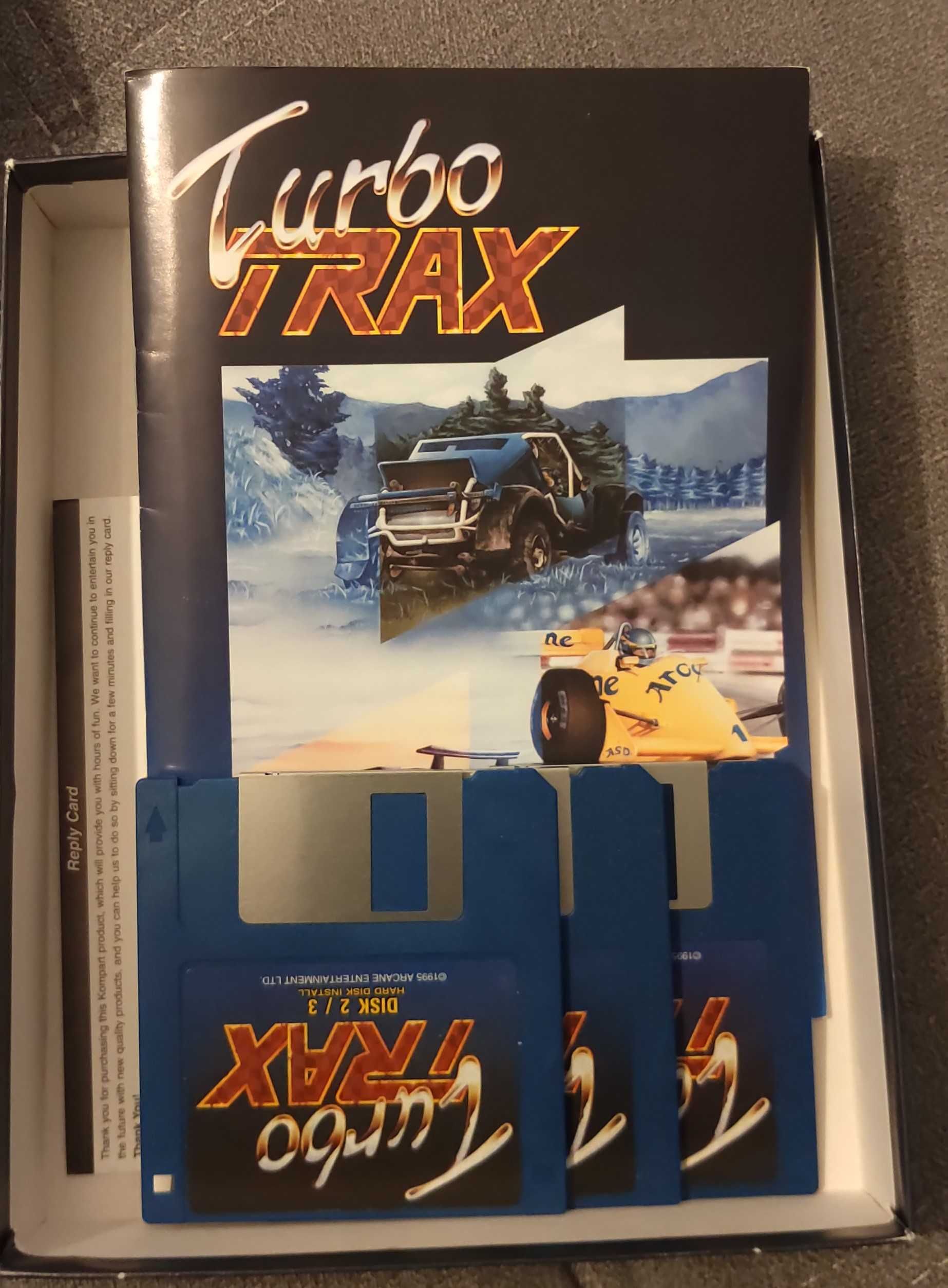 Turbo Trax - gra big box na komputer Amiga
