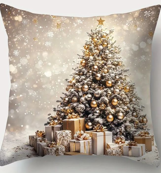 Świąteczne poszewki na poduszki 4 szt 45x45cm Polecam super kolory