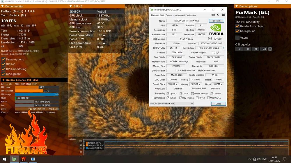 Видеокарта Palit 3060