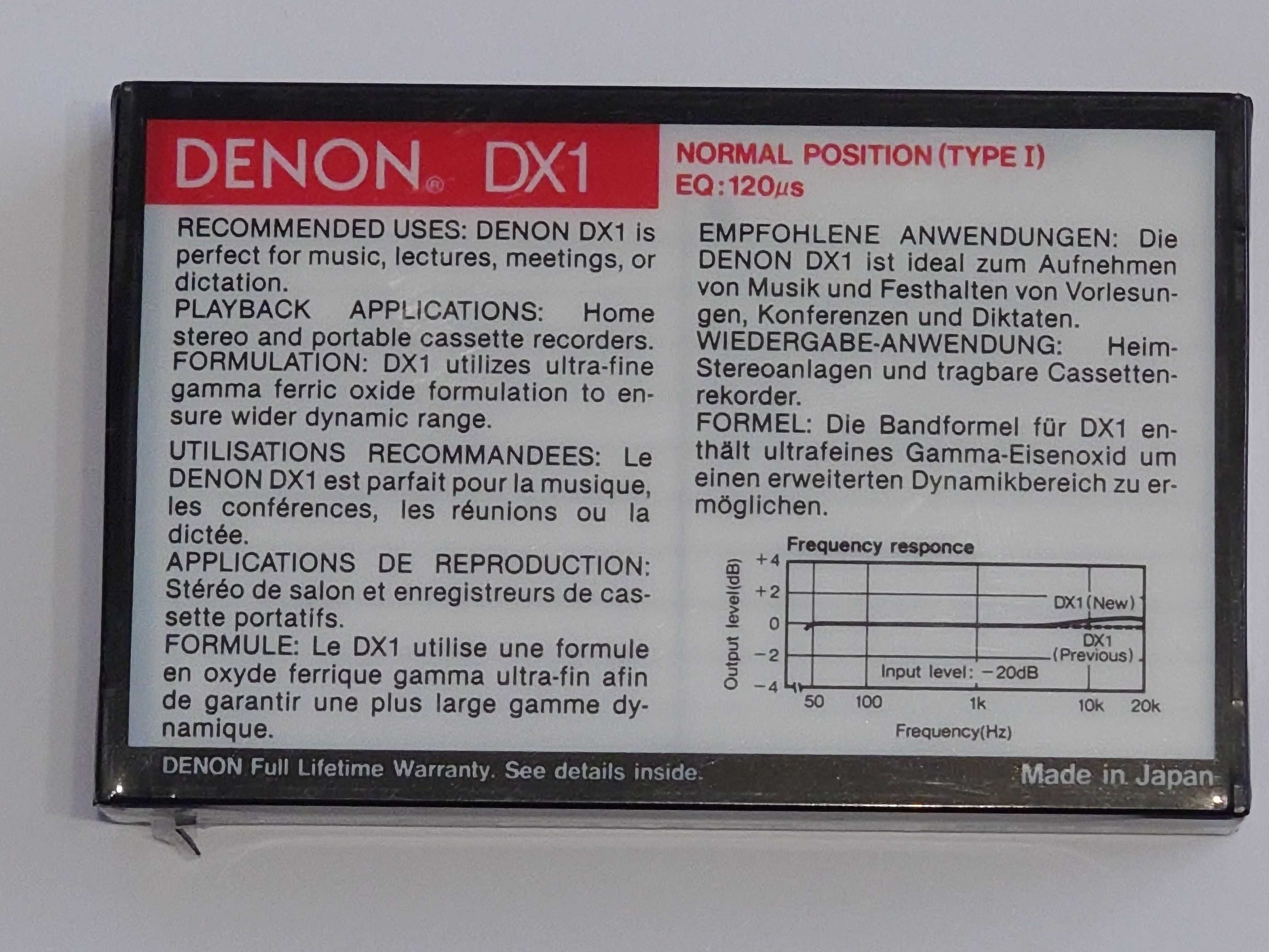 Denon DX1 60 model na lata 1990/1991 rynek Amerykański
