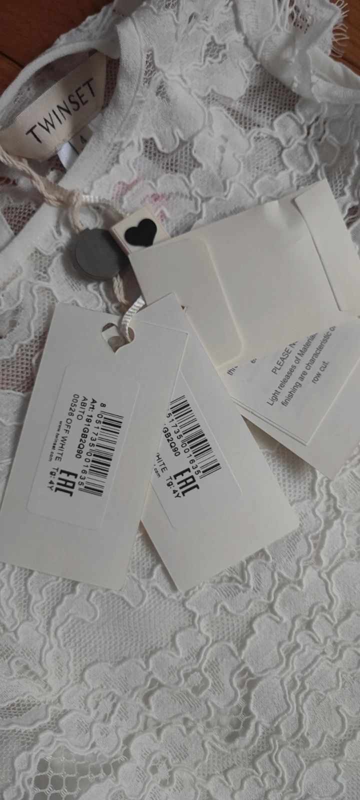 Biała sukienka Twinset dla dziewczynki nowa z metkami