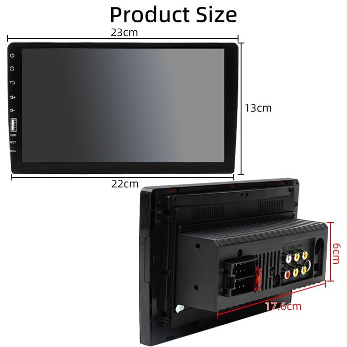 Автомагнитола 9" дюймов 1Din с CarPlay и Android Auto