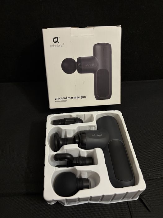 Pistolet do masażu mini masażer Arboleaf 3200 obr/min 4 nakładki
