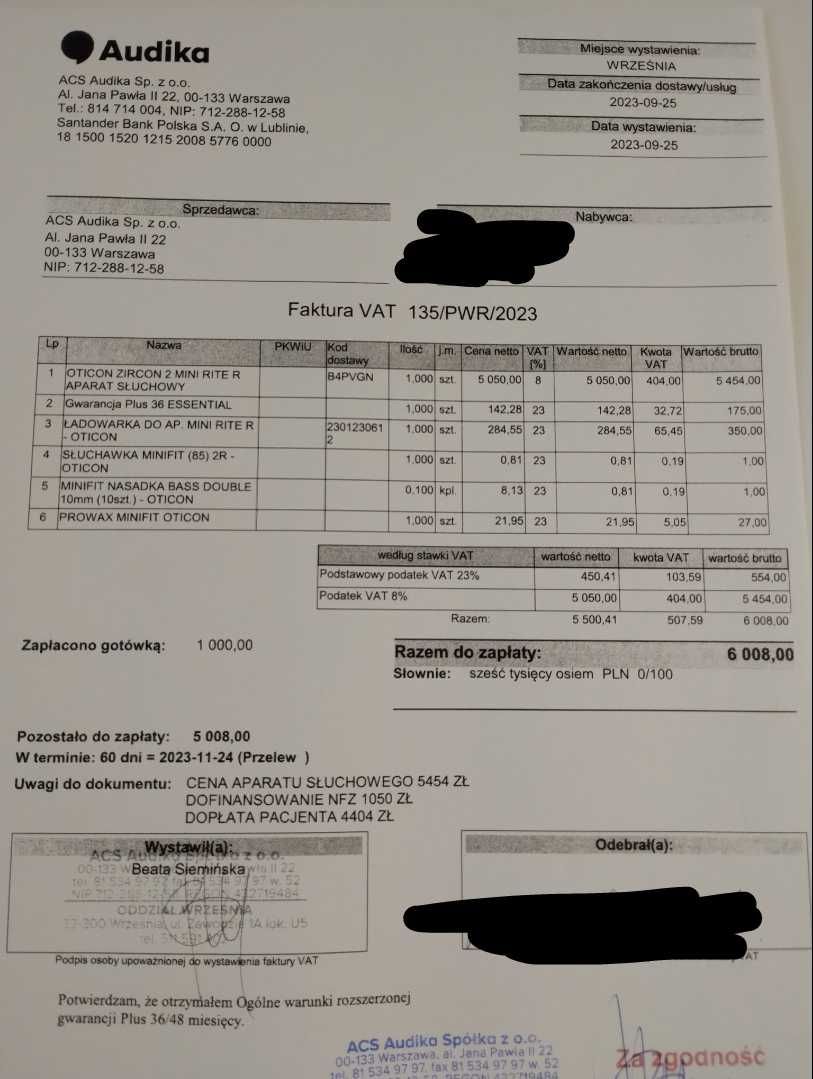 Aparat słuchowy Oticon Zircon 2 Mini Rite R
