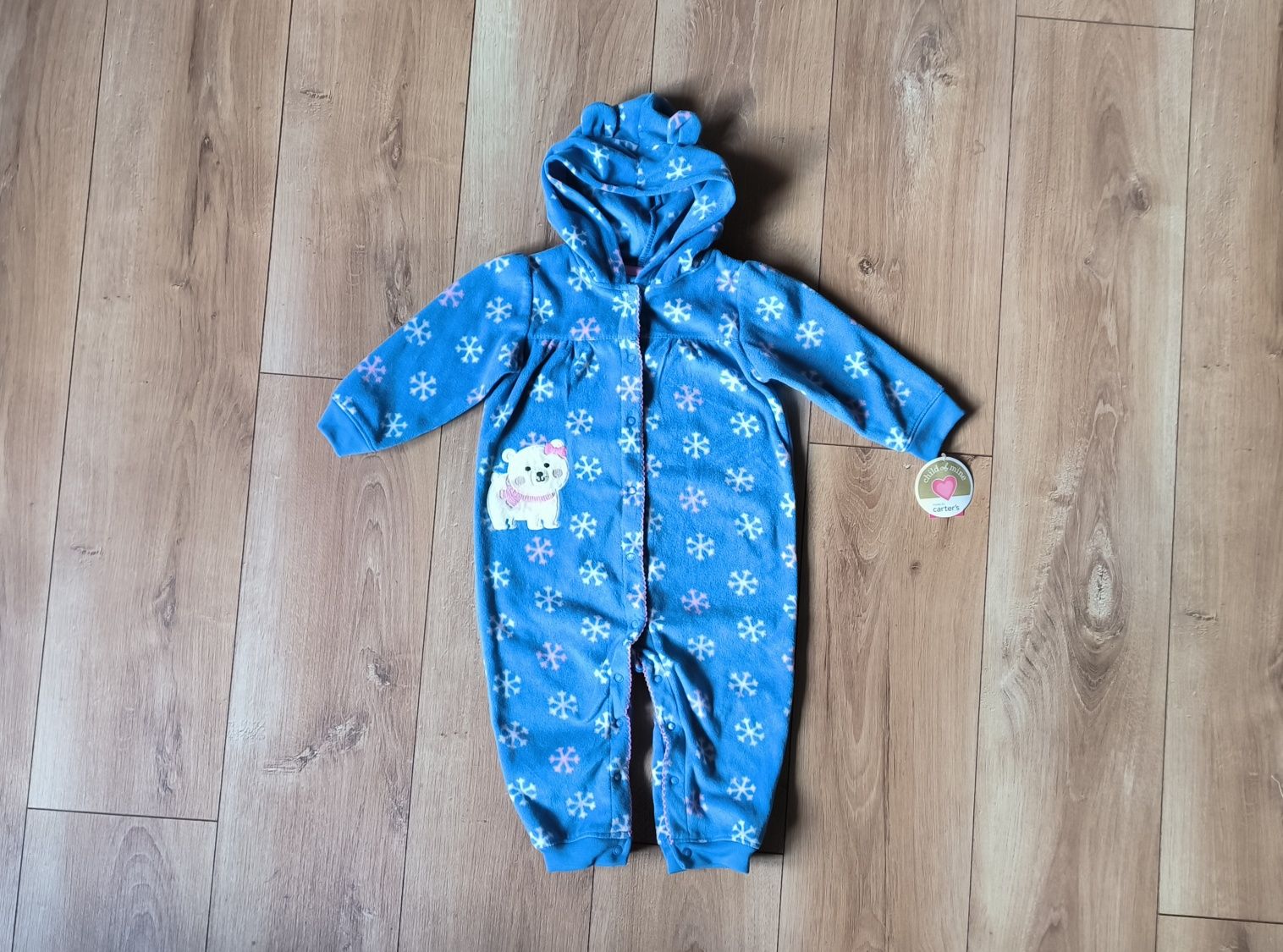 Carters kombinezon pajac pajacyk z uszami r. 18M polarowy