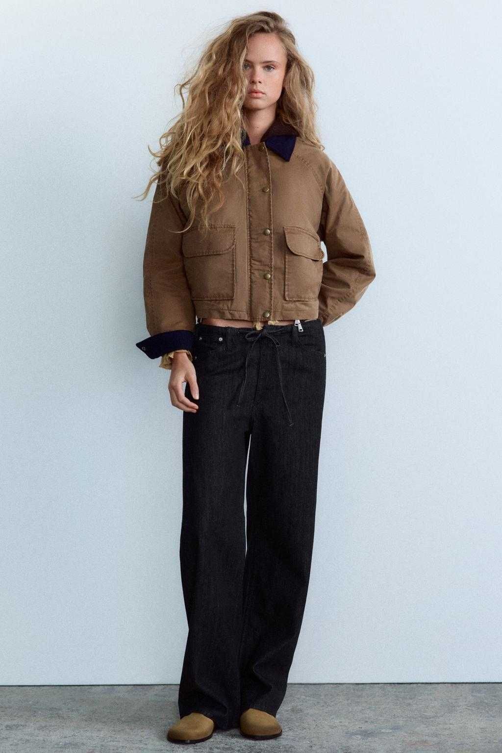 Джинсові штани в піжамному стилі від Zara, 40, 42р, оригінал