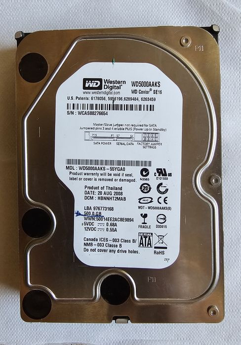 Dysk SATA 500 GB 3.5 cala Western Digital do PlayStation stacji CCTV,
