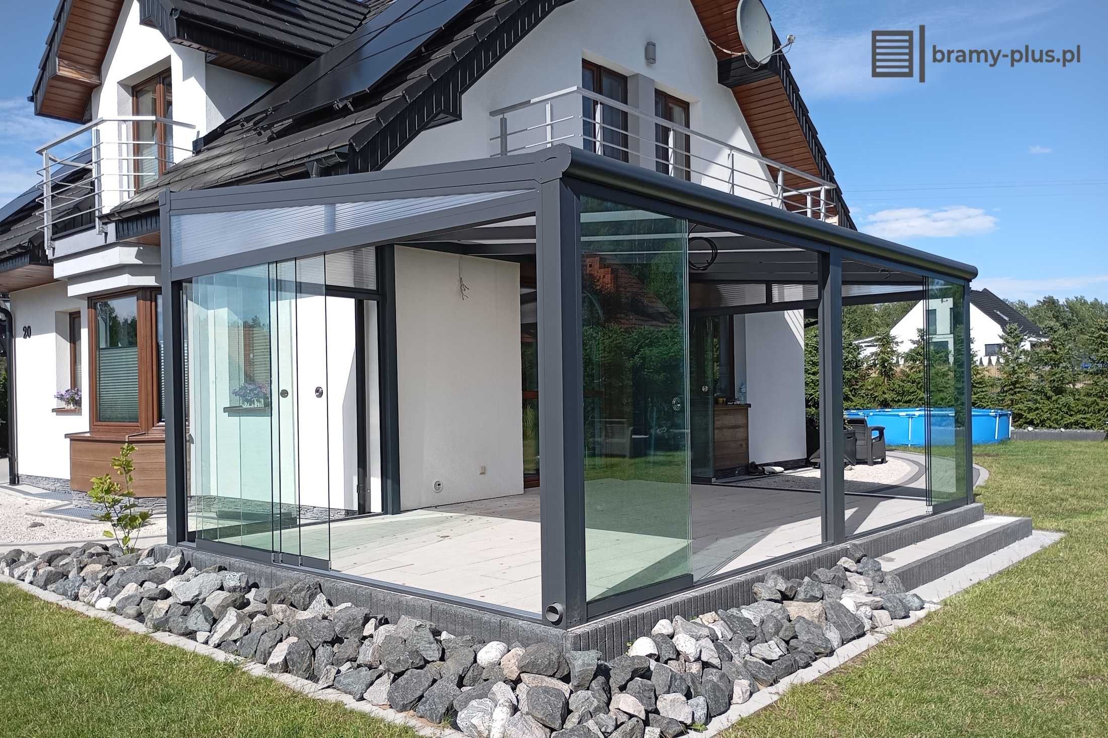 Zadaszenia tarasów aluminiowe, pergola z aluminium, zadaszenie carport