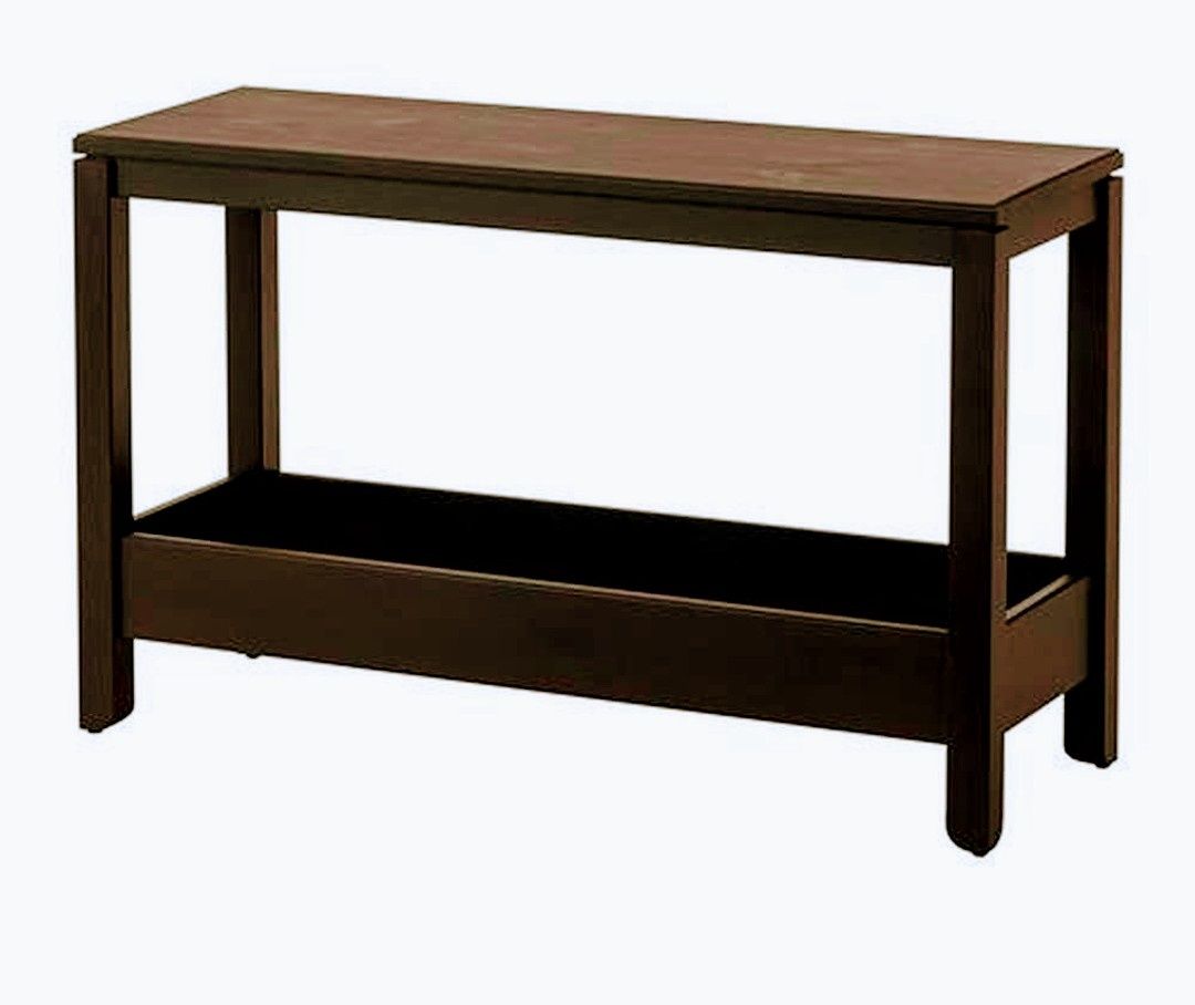 Consola Havsta, Ikea, 1m, madeira maciça castanho escuro