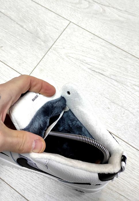 (1660) Чоловічі Зимові Кросівки Nike Air Force з хутром (41-46)