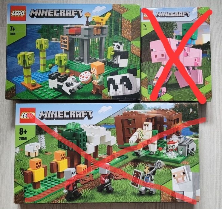 Lego Minecraft (21159,21158,21153,21165,21164)