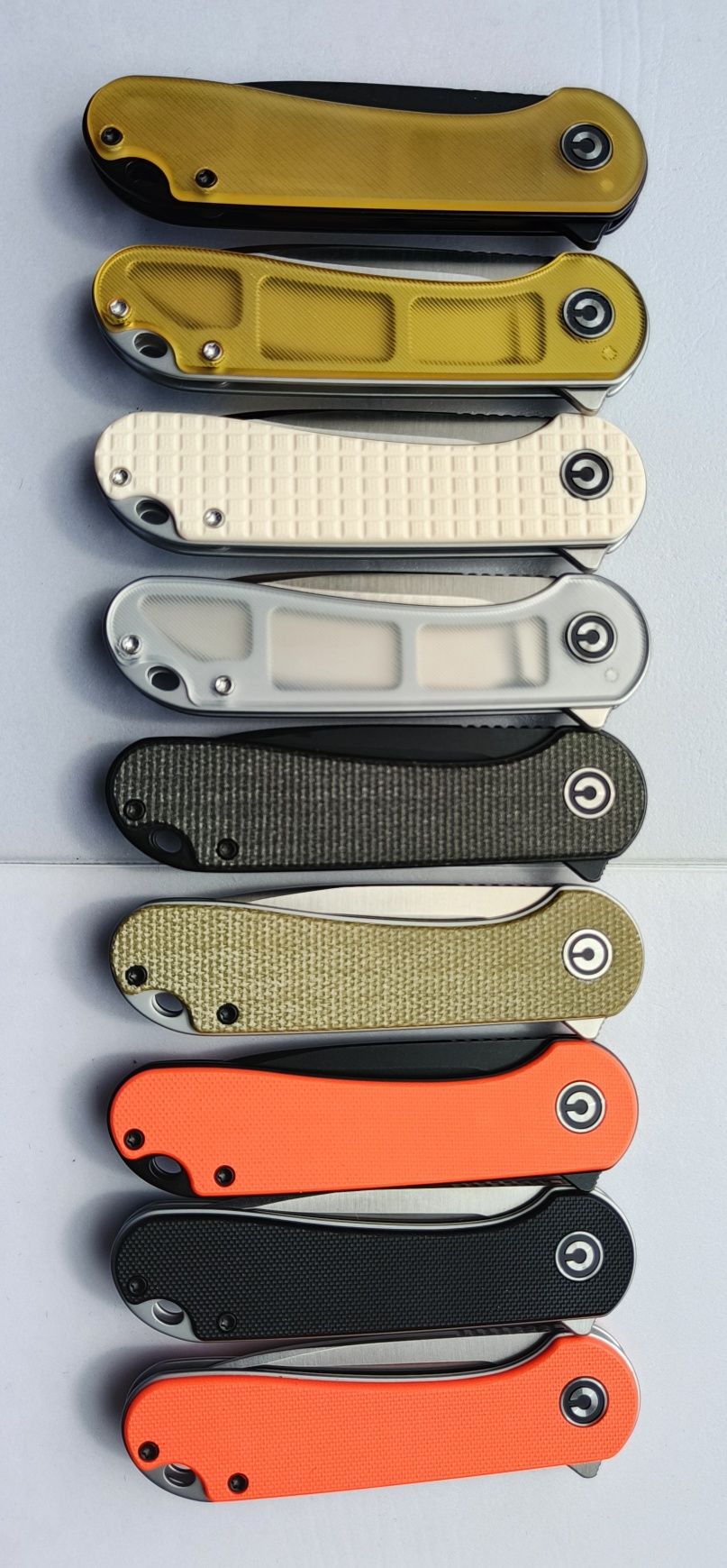 CIVIVI Elementum. G10, mikarta, Ultem.
