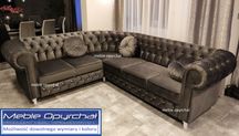 PRODUCENT Naroznik chesterfield glamour kryształki NR.419