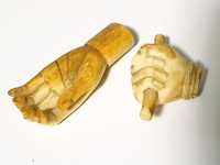 Raras preciosas esculpidas antigas mãos - religiosas?