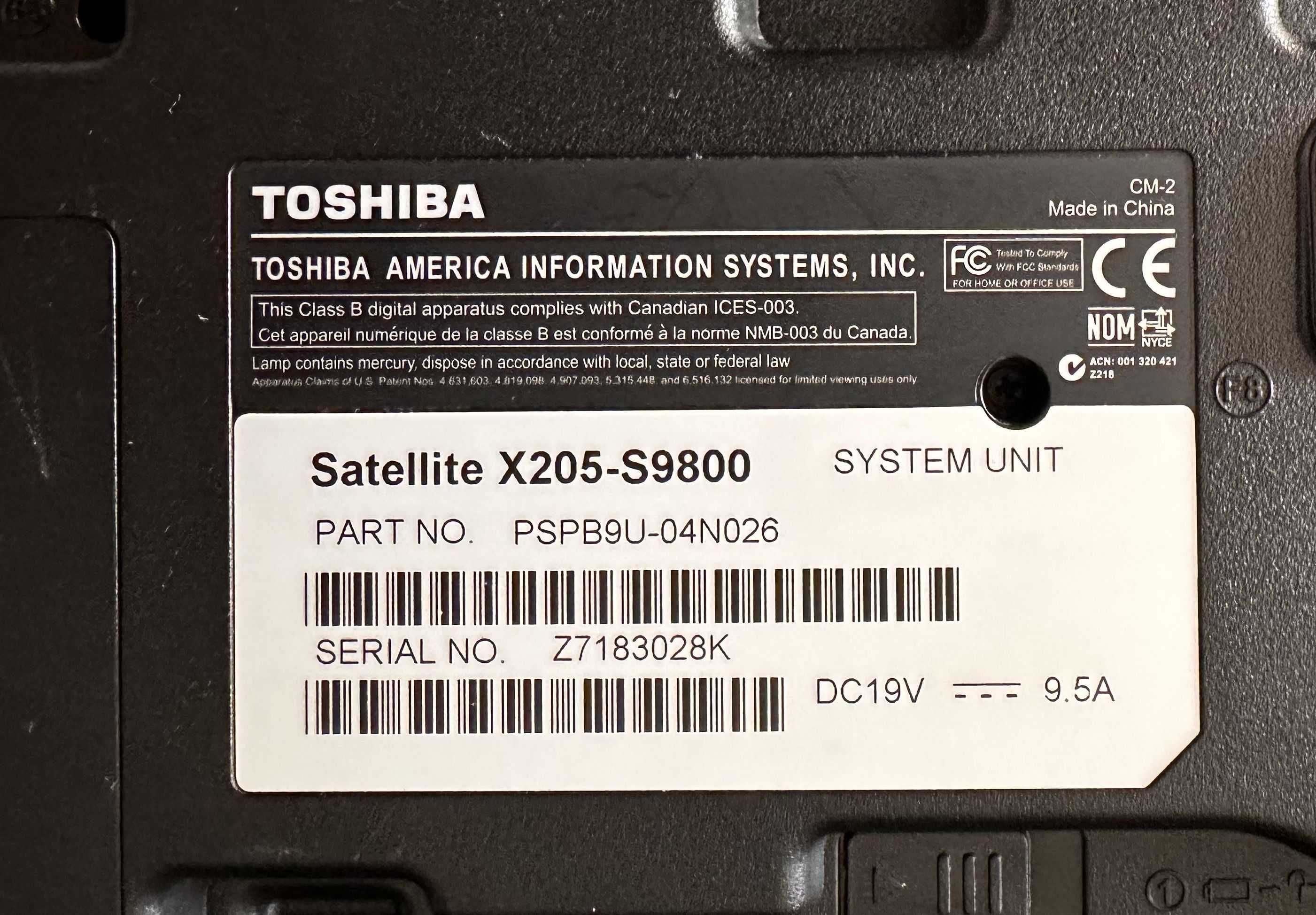 Toshiba X205 - S9800 - Laptop