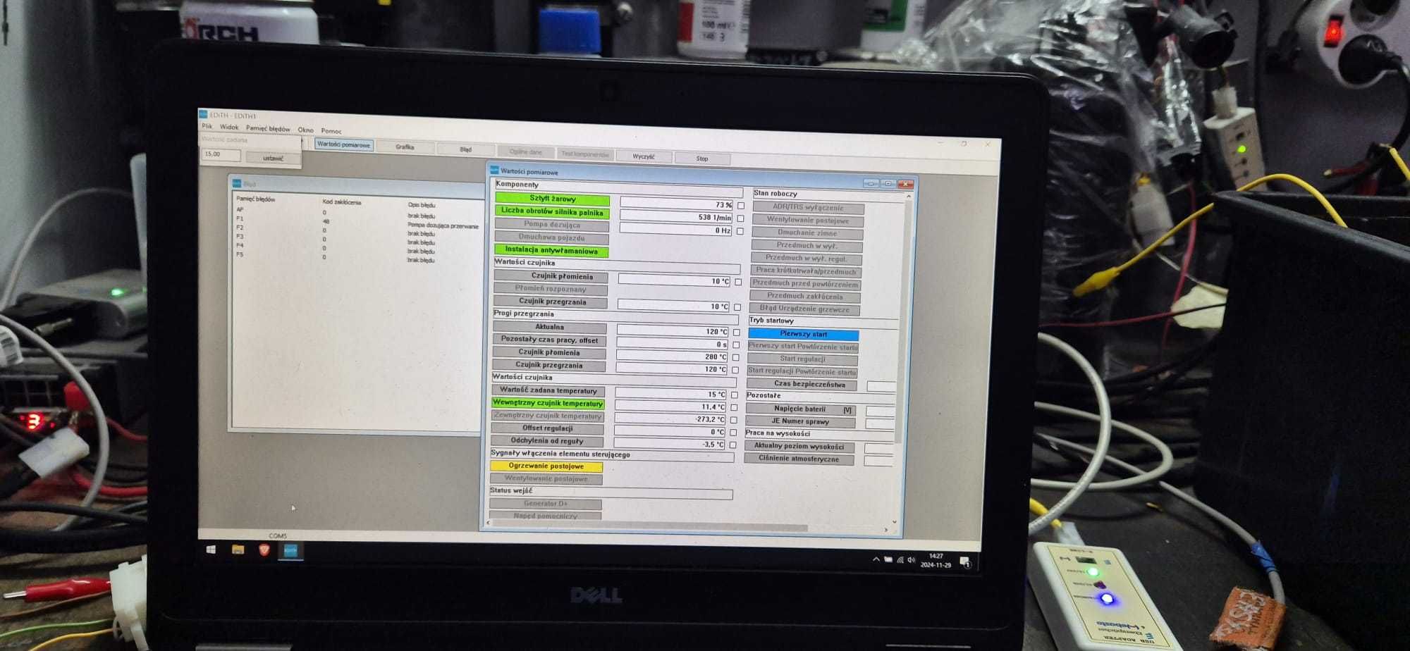Komputer Laptop diagnostyczny interfejs webasto eberspacher edith 2w1