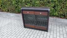 Witryna Komoda BRW Loren Szafka 80 x 100 x 30 cm przeszklona