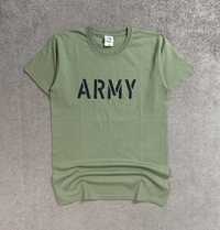 T-shirt Fruit Of The Loom Army Khaki S Basic Tee Nadruk