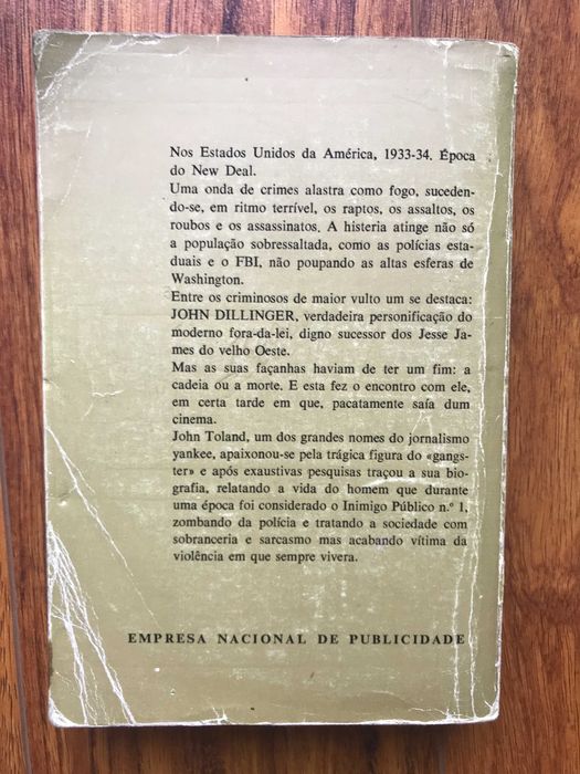 O FBI contra Dillinger de John Tolan - envio incluído