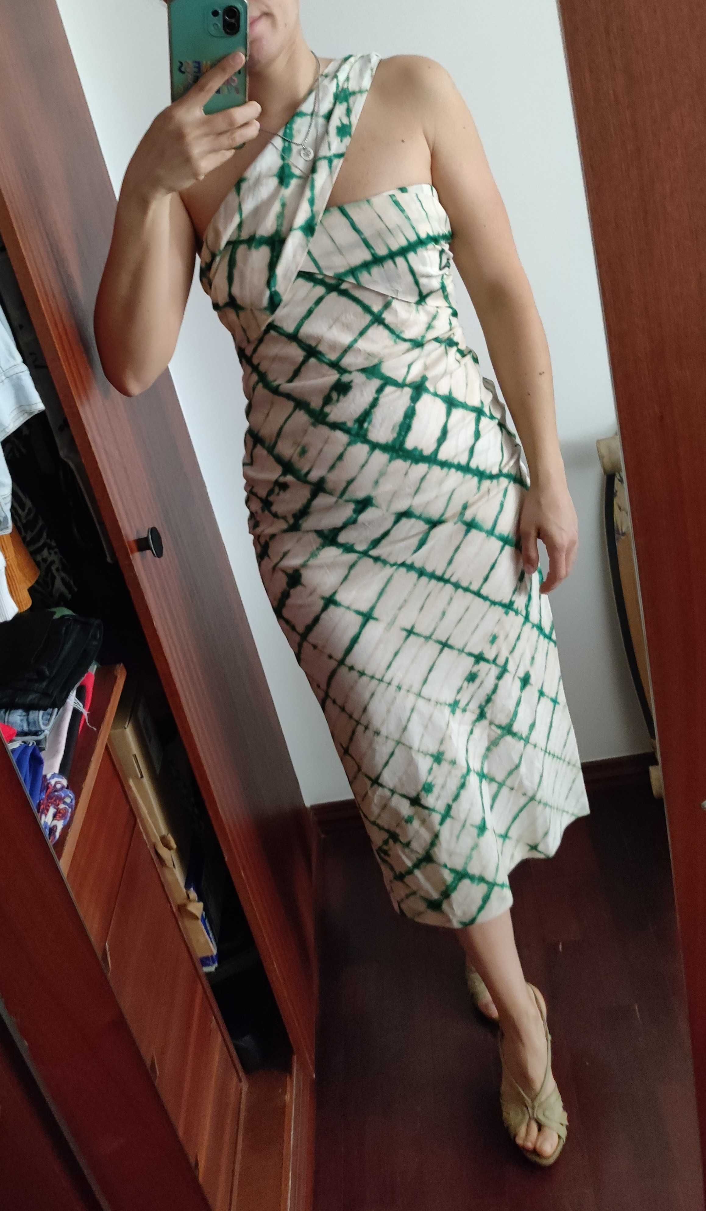 Vestido midi estampado Zara NOVO (com etiqueta)