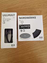 LILLHULT USB-A na USB-C + 	
NORDMÄRKE ładowarka indukcyjna