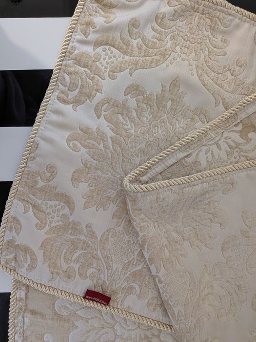 Boże Narodzenie żakardowy świąteczny bieżnik kremowy beżowy