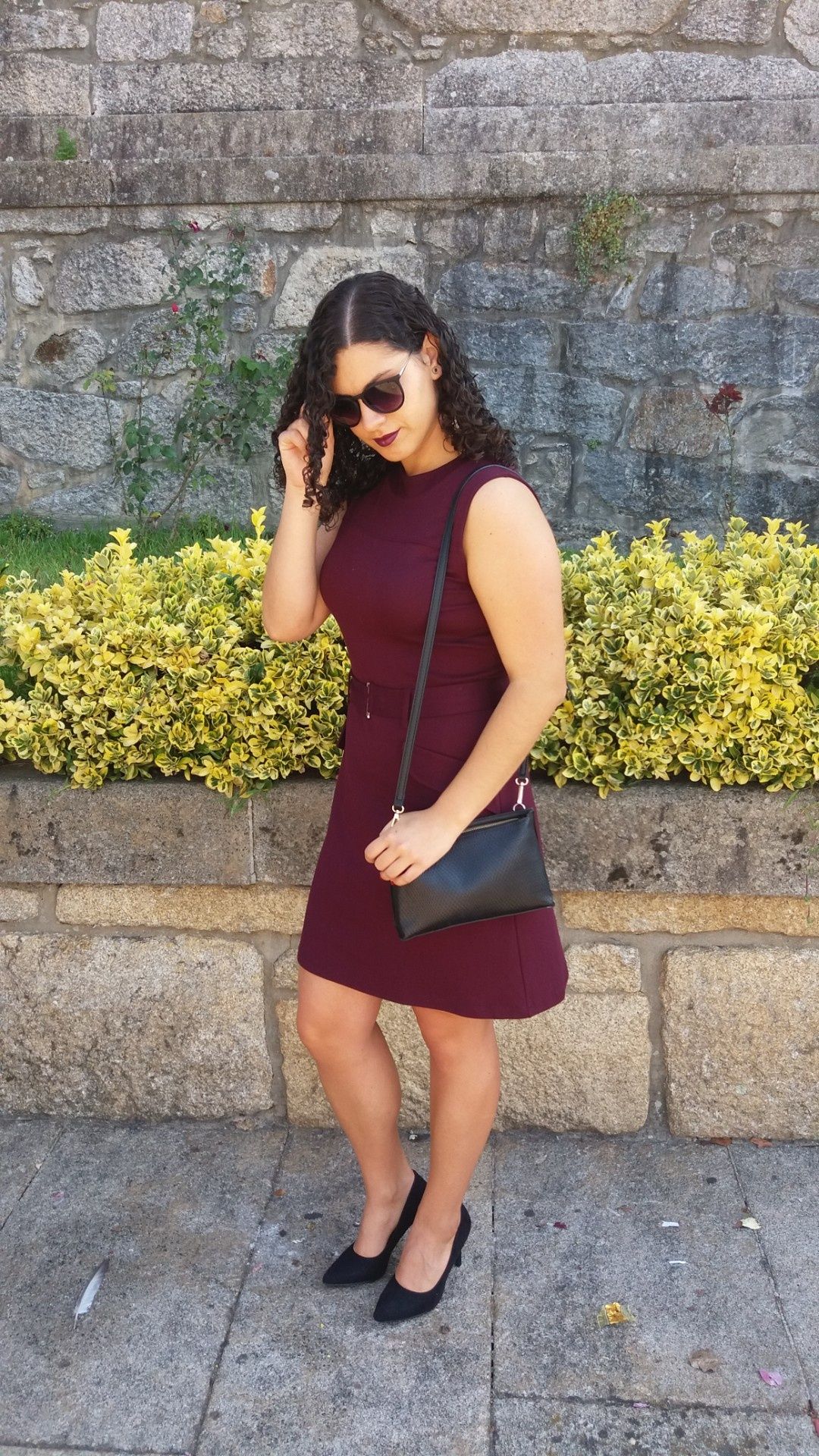 Vestido bordeaux da Modalfa