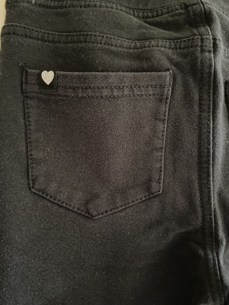 Spodnie HM dziewczęce 9-10 lat czarne, elastyczne, Piękne