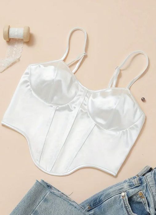 Сатиновий Топ на Бретелях зі Змінною Довжинкою