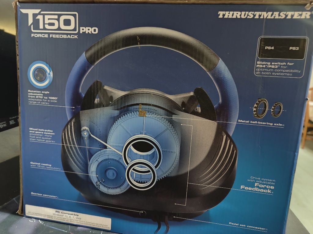 Volante trhustmaster t150 pro force feedback