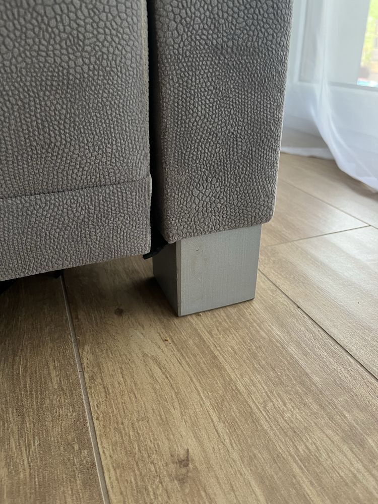 Sofa szara Duza w krztalcie L prawa z funkcja spania