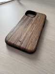 Capa telemóvel iPhone 13 mini elegante em madeira
