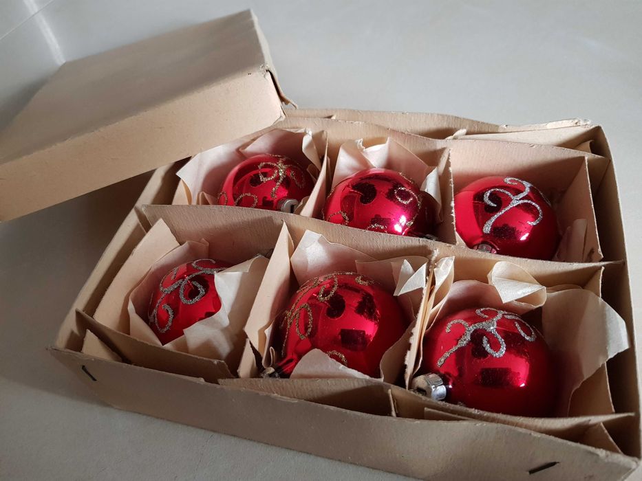 Vintage świąteczne bombki figurki kolekcjonerskie PRL - stan idealny