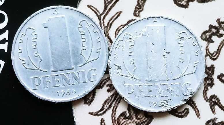 zestaw 24 szt monet niemieckich pfennigów , 10,5,2,1, pfennig